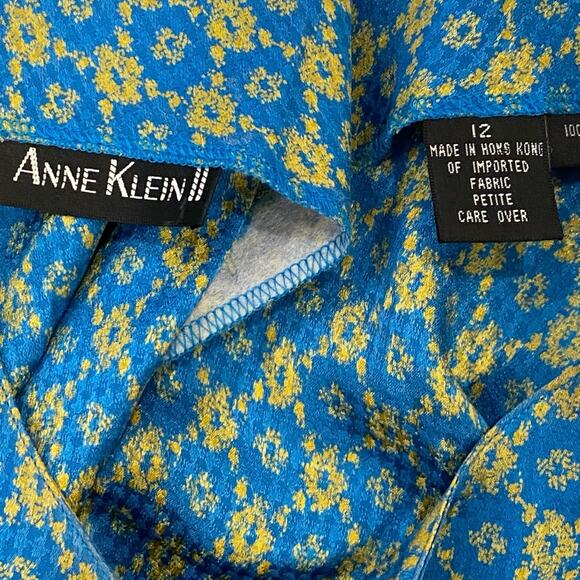 Vintage Skirt Blouse Set Silk 12P 12 Petite Fall 2 piece 80s 90s Elegant Classic - Picture 16 of 16